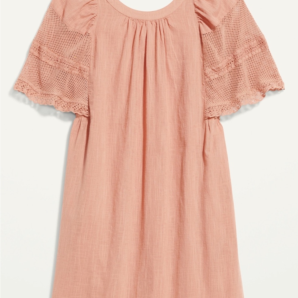 Women’s Old Navy Flutter-Sleeve Tie-Back Mini Swing Dress Size 4X New with Tags - Picture 3 of 4